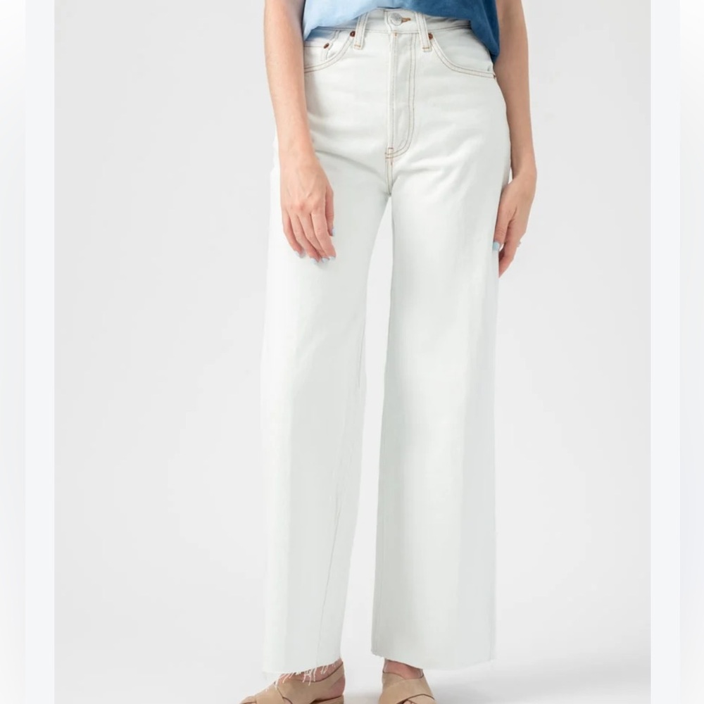 Re/Done White Wide-Leg Jeans